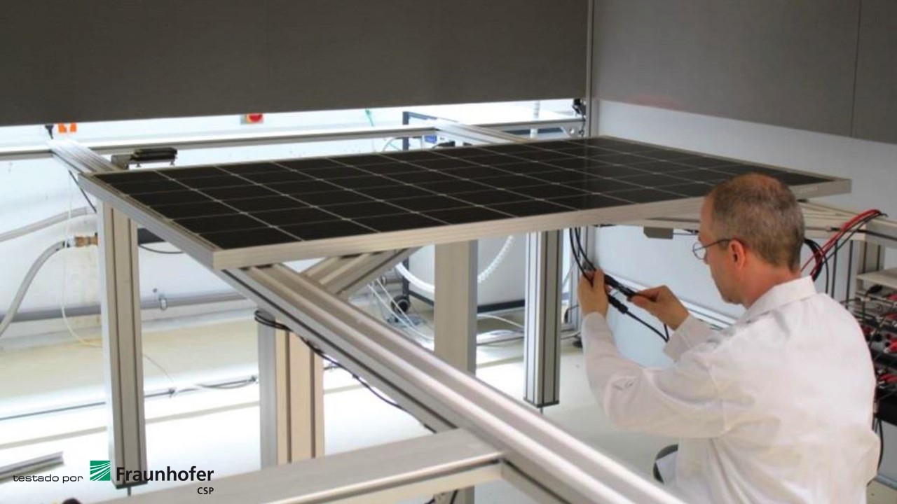 Experimento com sombreamento parcial conduzido pelo Instituto Fraunhofer.