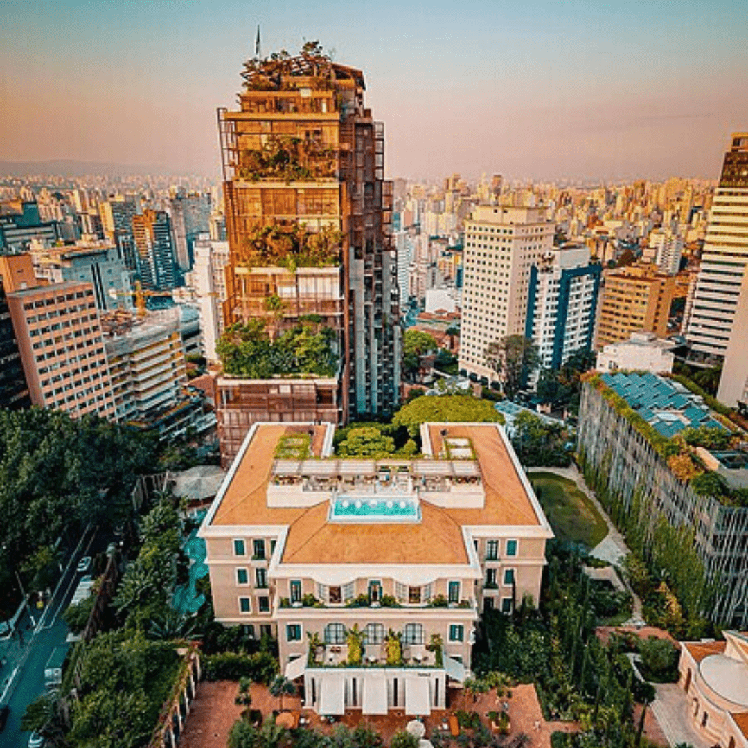 Foto área do edifício Cidade Matarazzo