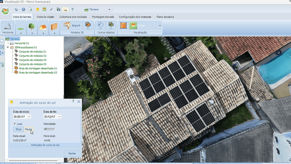 Análise de sombreamento no sistemas fotovoltaicos
