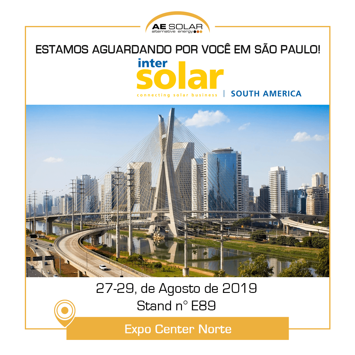 VOCÊ É O NOSSO CONVIDADO! Intersolar South America 2019