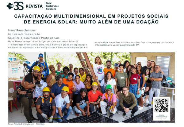 ENERGIA SOLAR: MUITO ALÉM DE UMA DOAÇÃO
